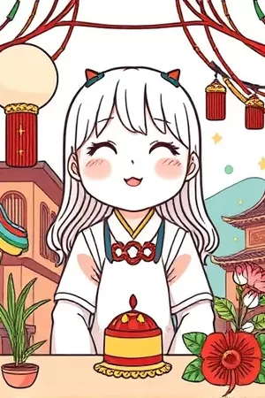 《云上邮差》封面：背着邮包的少女踏在云层栈道上